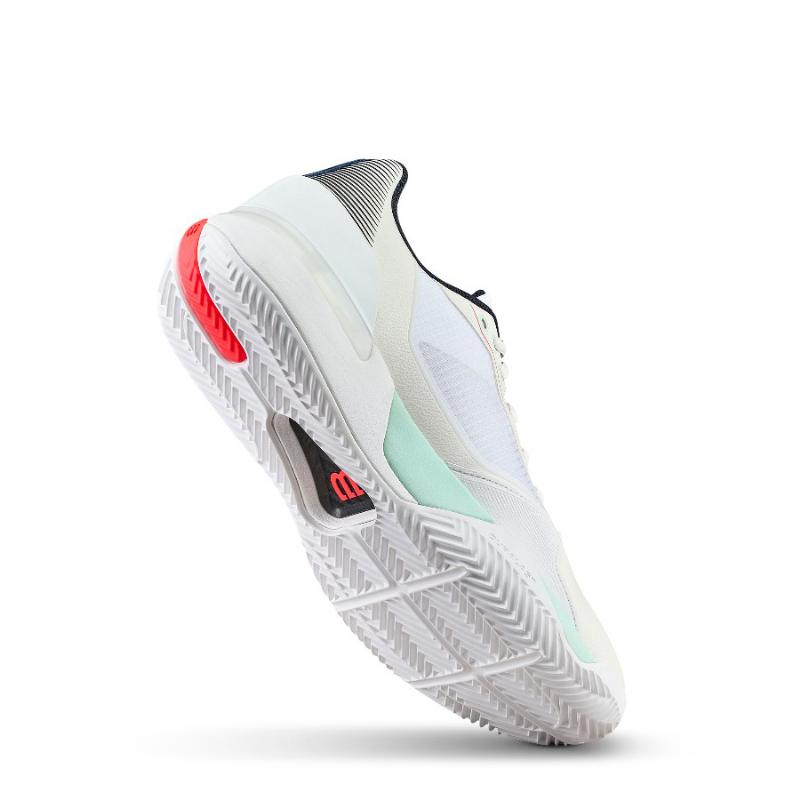 Zapatillas de Padel Wilson Rush Tour 5 Clay Blanco Aqua Coral