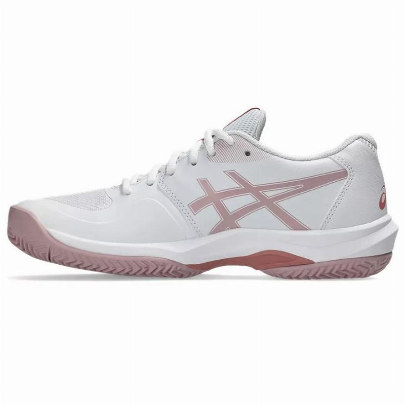 Zapatillas de Padel Asics Game FF Clay Blanco Rosa Morganita Mujer