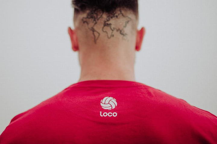 Camiseta Loco Esencia Burgundy Blanco