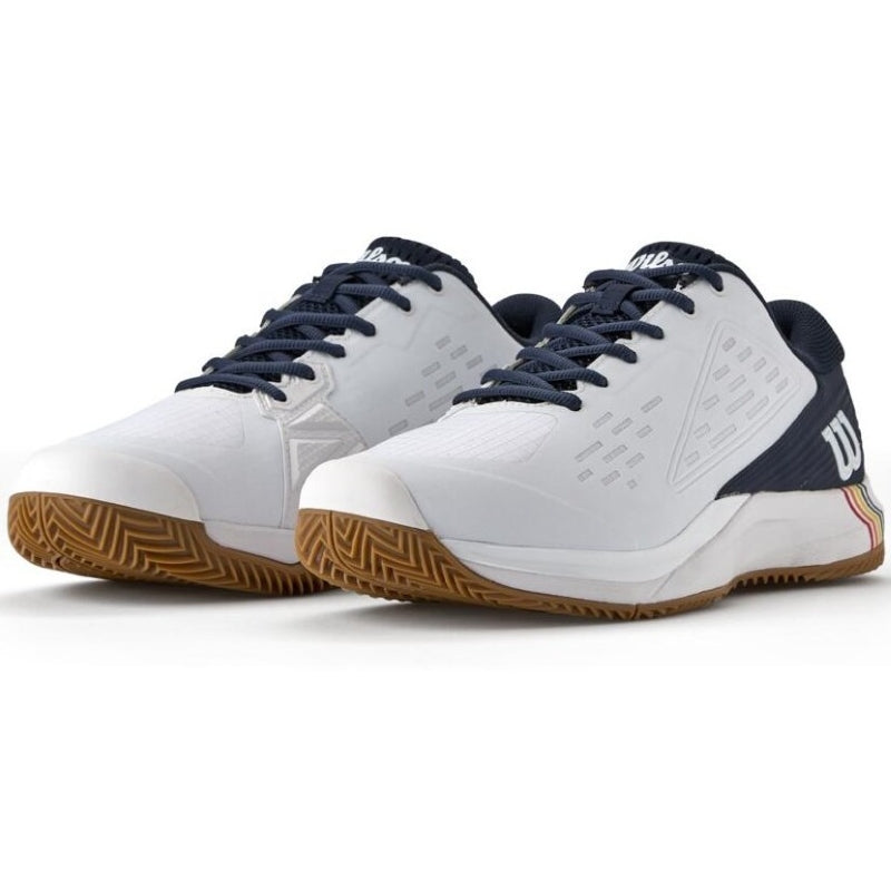 Zapatillas de Padel Wilson Rush Pro Ace Clay Blanco Azul Marino