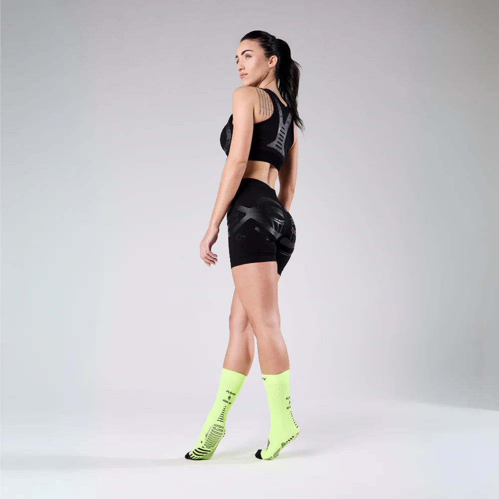Calcetines Floky Run Up Medium Amarillo Fluor