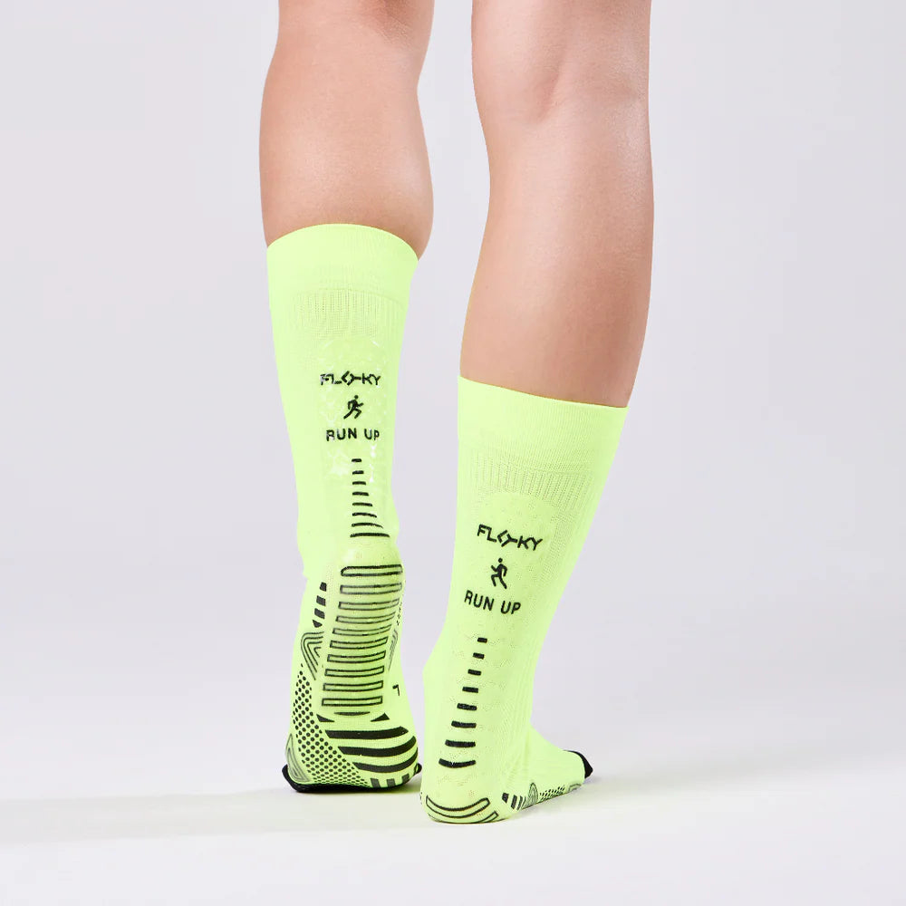 Calcetines Floky Run Up Medium Amarillo Fluor