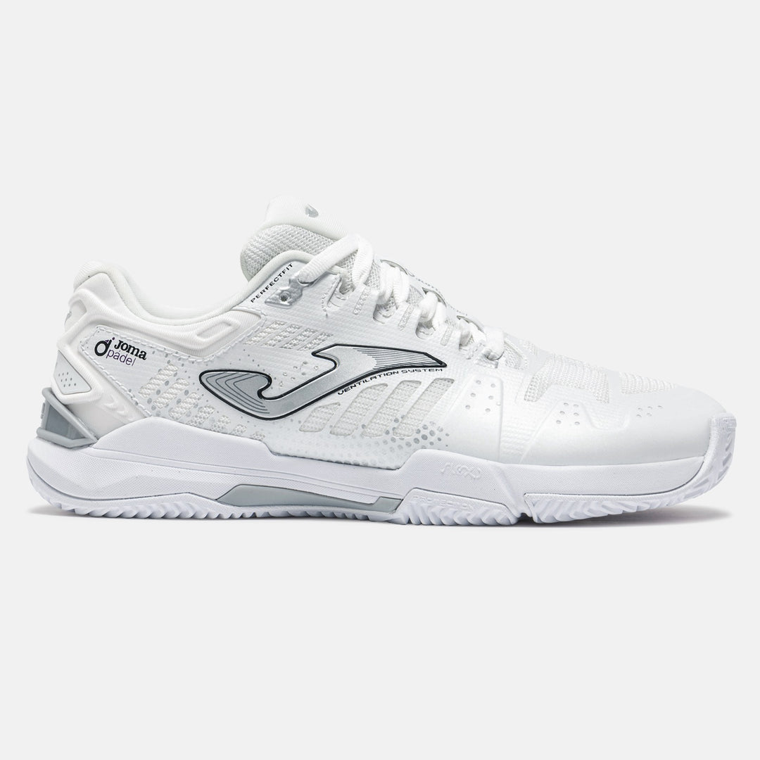 Zapatillas Barefoot Padel Joma Slam Lady Foot Shape 2602 Blanco
