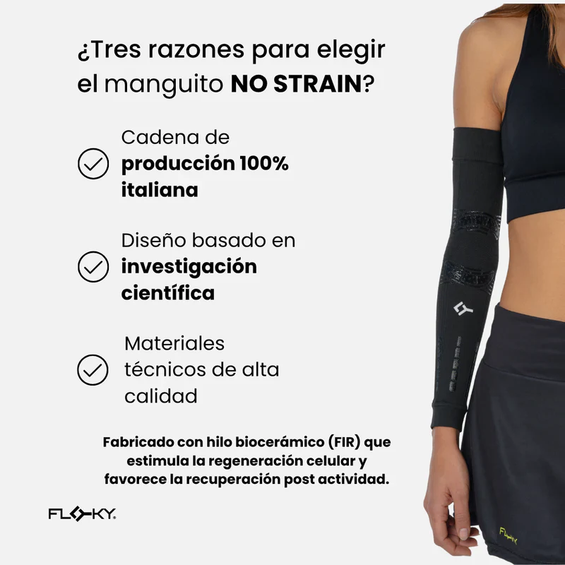 Manguito Floky Negro No Strain Evolution para el codo