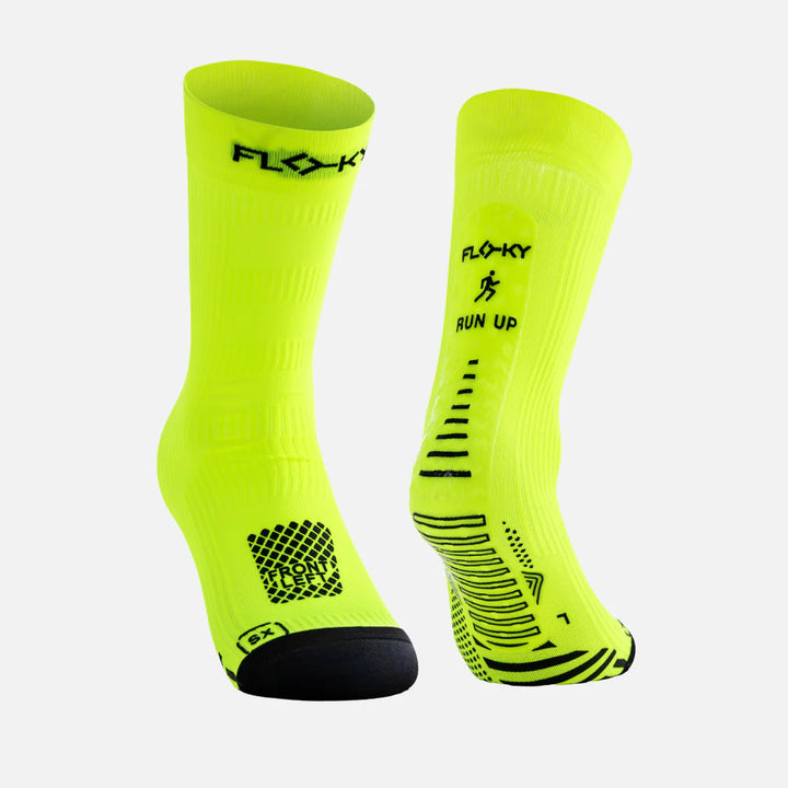 Calcetines Floky Run Up Medium Amarillo Fluor