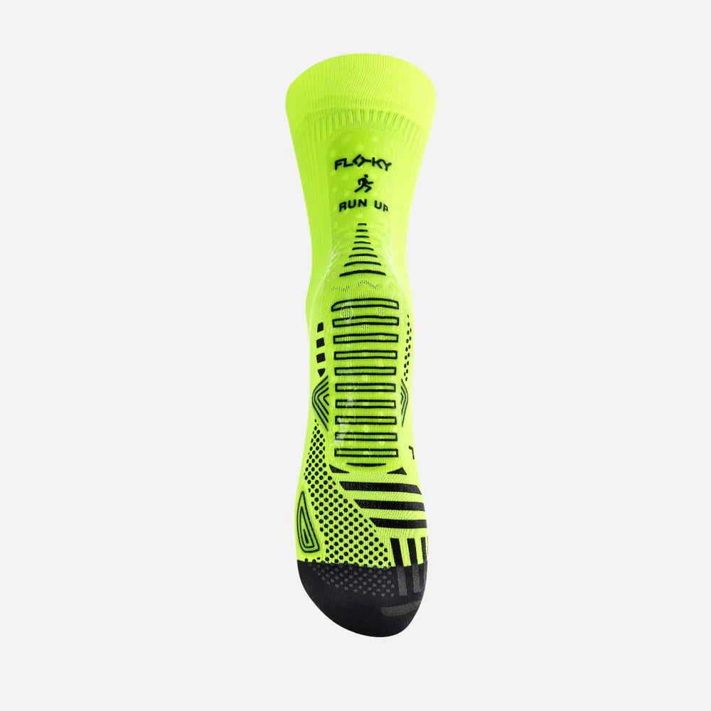 Calcetines Floky Run Up Medium Amarillo Fluor