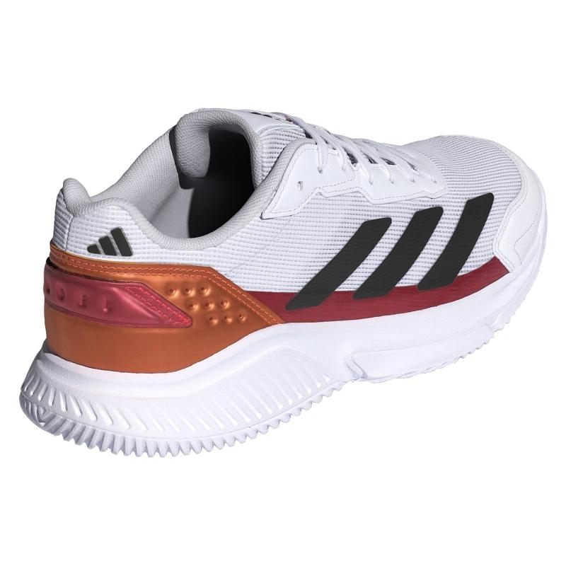 Zapatillas de Padel Adidas Courtquick Padel Blanco Rojo Cobre