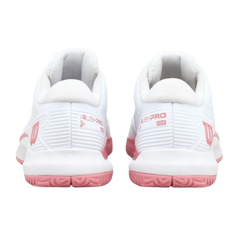 Zapatillas de Pádel de Pádel Wilson Rush Pro Ace Blanco Rosa Junior