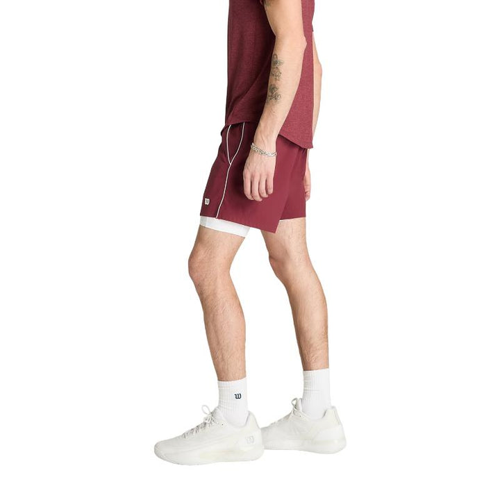 Short Wilson Tenis Volley 6 Rojo Oscuro