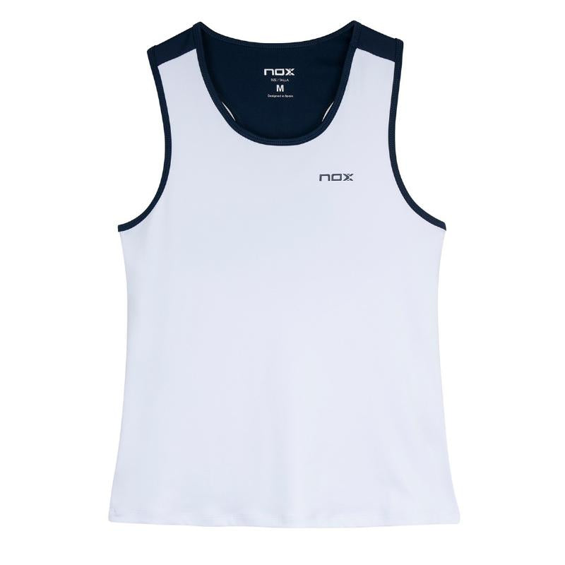 Camiseta Nox Team Blanco Azul Marino Mujer