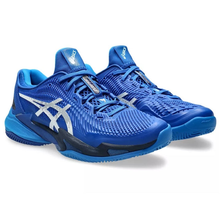 Zapatillas de Padel Asics Court FF 3 Novak Clay Azul Negro Plata