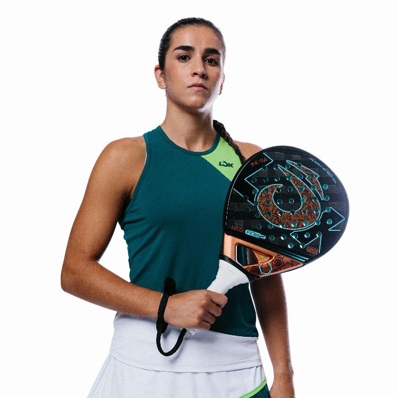 Camiseta Lok Gross Blanco Verde Mujer