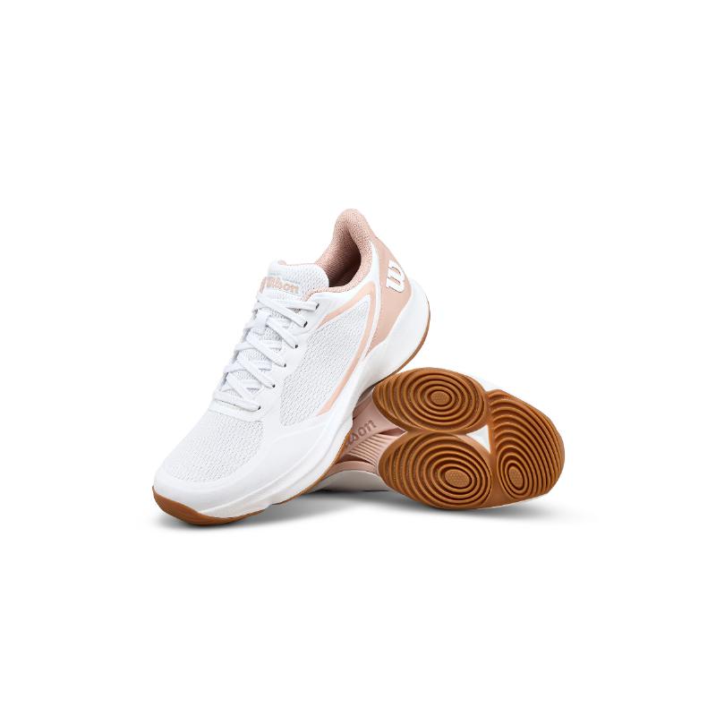 Zapatillas de Padel Wilson Hurakn Lite Blanco Rosa Mujer