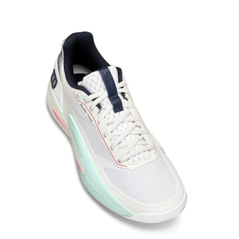 Zapatillas de Padel Wilson Rush Tour 5 Clay Blanco Aqua Coral