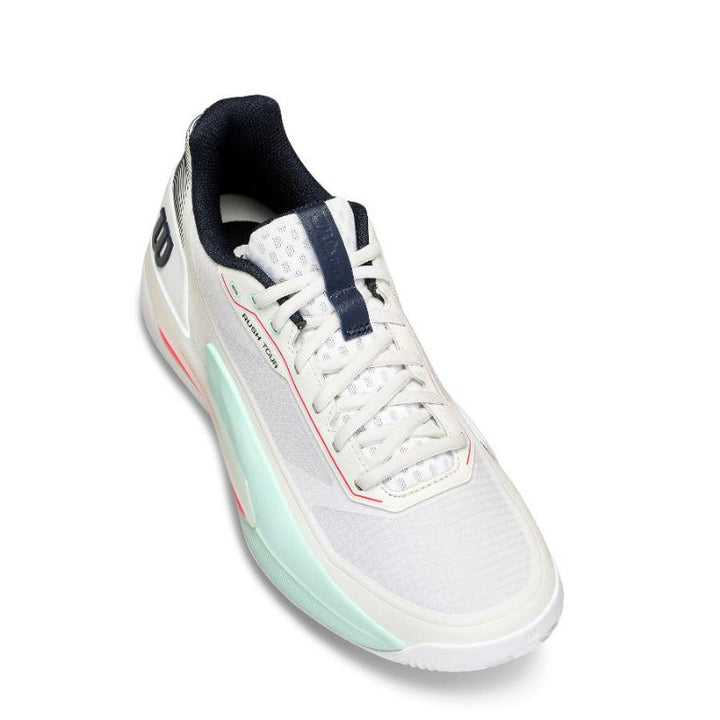 Zapatillas de Padel Wilson Rush Tour 5 Clay Blanco Aqua Coral