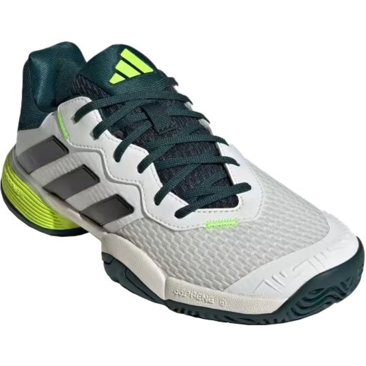 Zapatillas de Padel Adidas Barricade K Blanco Negro Verde Junior