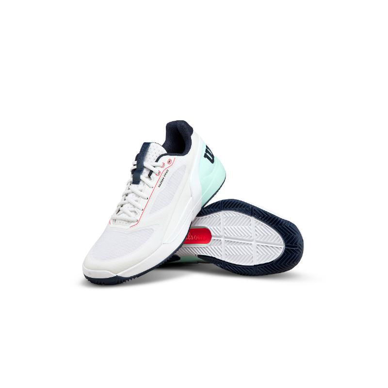 Zapatillas de Padel Wilson Rush Pro 5 Clay Blanco Aguamarina