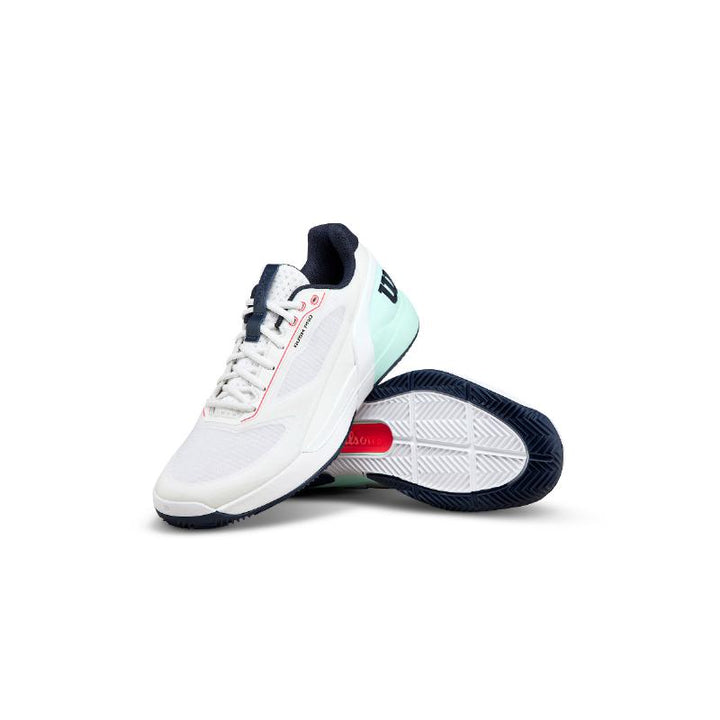 Zapatillas de Padel Wilson Rush Pro 5 Clay Blanco Aguamarina