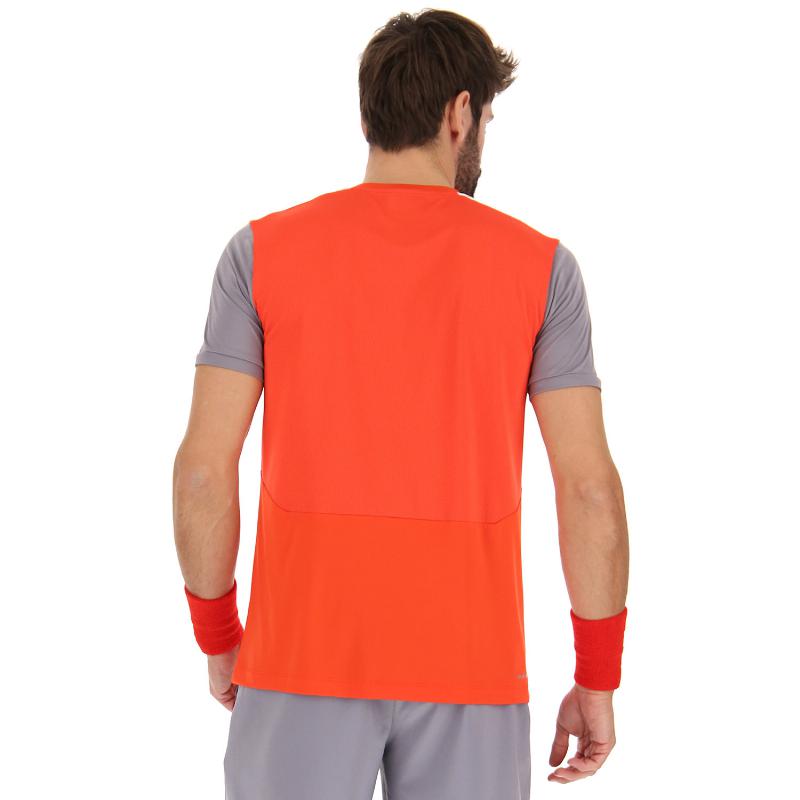 Camiseta Lotto Top IV Rojo Amapola Gris Plata