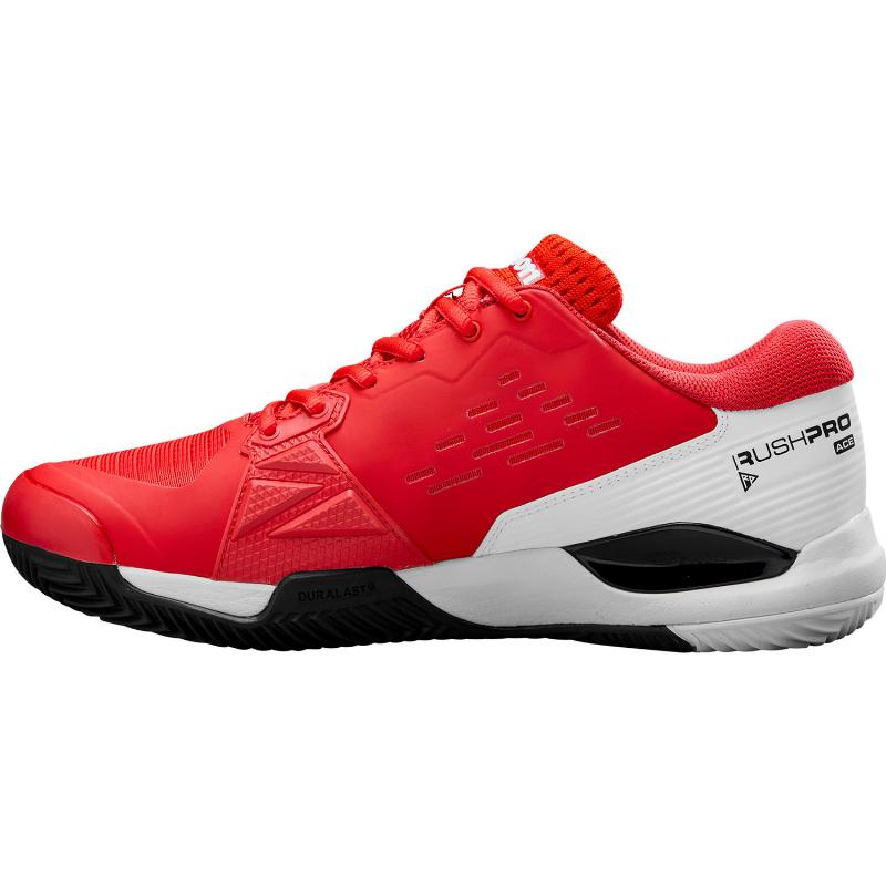 Zapatillas de Padel Wilson Rush Pro Ace Clay Rojo Blanco Negro
