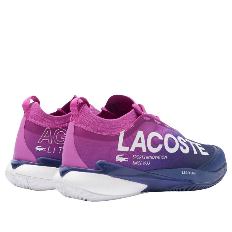 Zapatillas de Padel Lacoste AG-LT25 Lite Clay Rosa Azul Oscuro Mujer