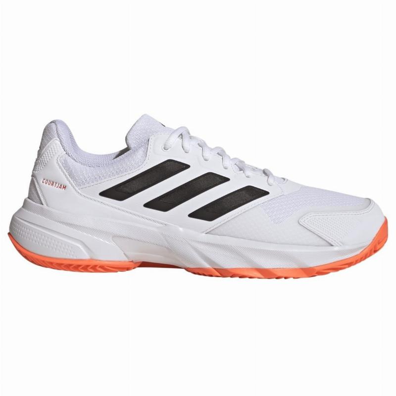 Zapatillas de Padel Adidas CourtJam Control 3 Clay Blanco Naranja Negro