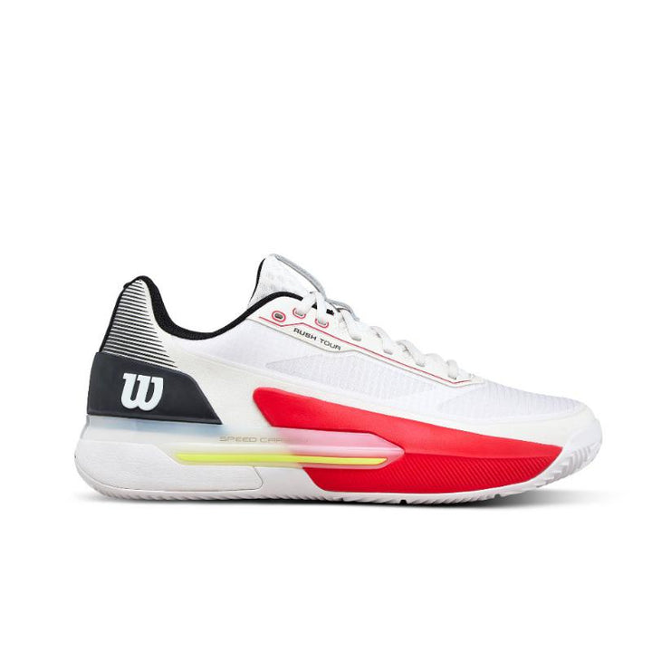 Zapatillas de Padel Wilson Rush Tour 5 Clay Blanco Negro Rojo