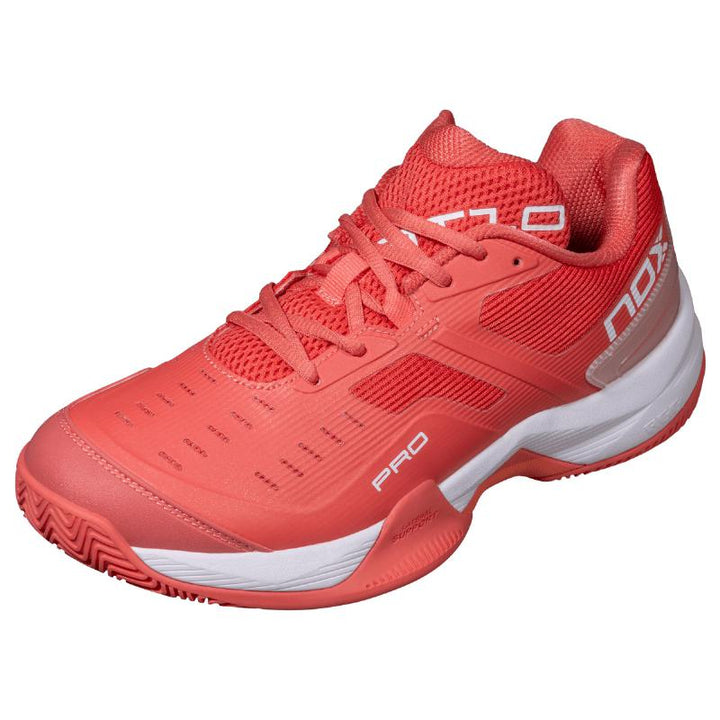 Zapatillas de Padel Nox AT10 Pro Coral Blanco Mujer