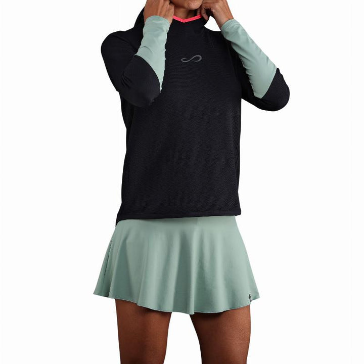 Sudadera Endless Breath Line Negro Verde Forest