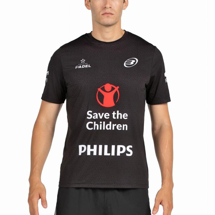 Camiseta Bullpadel Di Nenno Mofero Premier Padel Negro