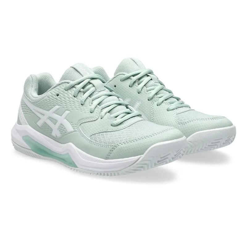 Zapatillas de Padel Asics Gel Dedicate 8 Clay Verde Liquen Blanco Mujer
