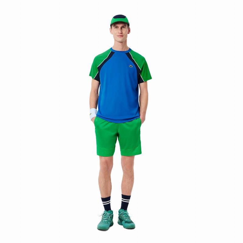 Camiseta Lacoste Ultra Dry Azul Marino Verde