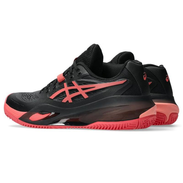 Zapatillas de Padel Asics Gel Resolution X Clay Negro Rojo Mujer