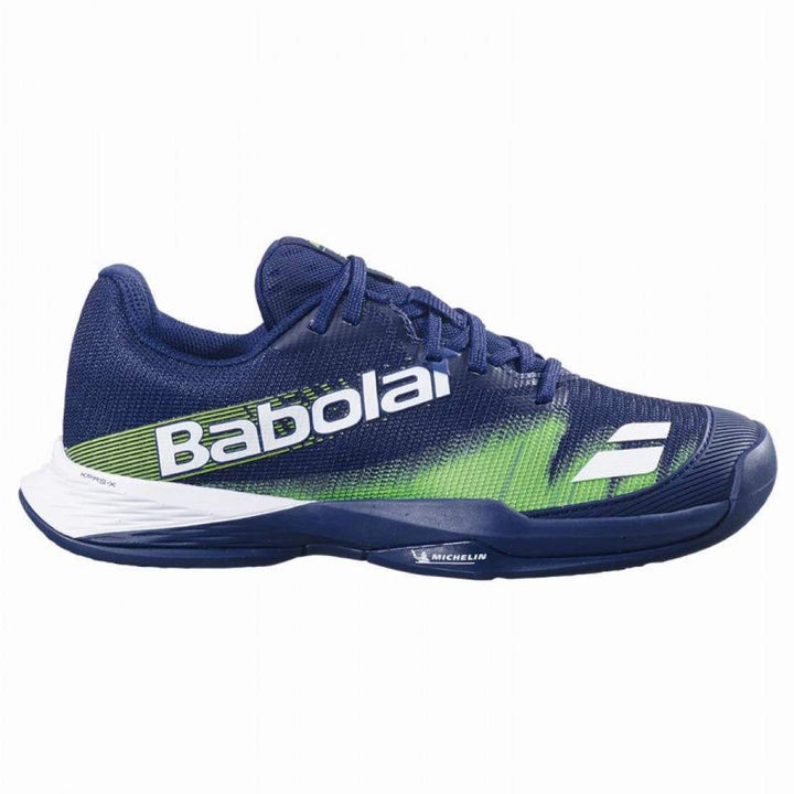 Babolat Jet Premura 2 Dark Blue Flash Green Junior Shoes