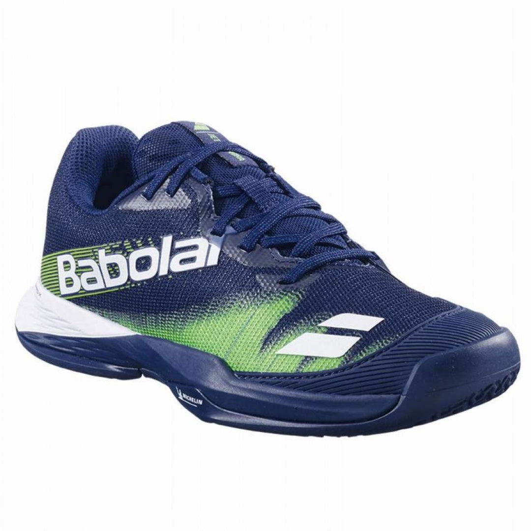 Babolat Jet Premura 2 Dark Blue Flash Green Junior Shoes