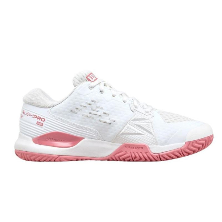 Zapatillas de Pádel de Pádel Wilson Rush Pro Ace Blanco Rosa Junior