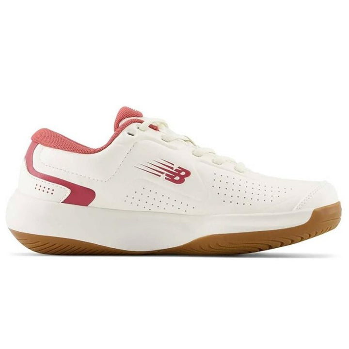 Zapatillas de Padel New Balance 696V5 Blanco Rosa Mujer