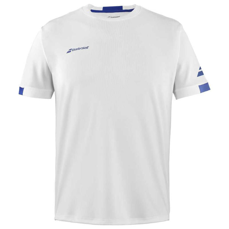 Camiseta Babolat Play Crew Blanco Azul