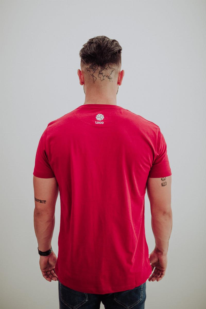 Camiseta Loco Esencia Burgundy Blanco