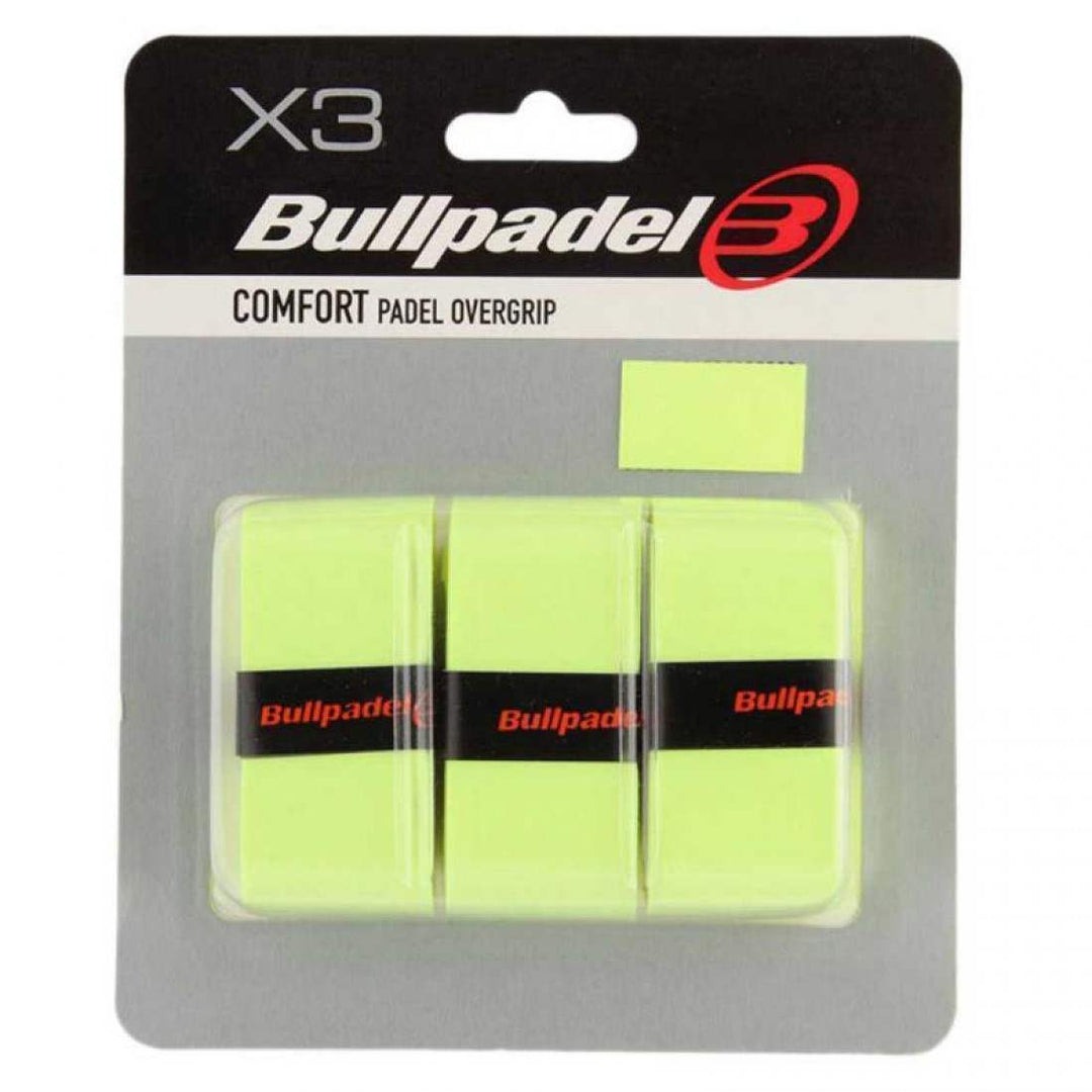 Blister Bullpadel 3 Overgrips GB1200 Comfort Amarillo Azufre Fluor | Bullpadel