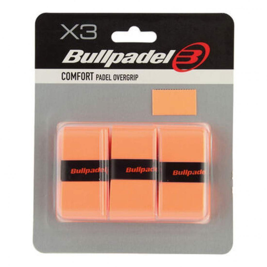 Blister Bullpadel 3 Overgrips GB1200 Comfort Naranja Fluor | Bullpadel