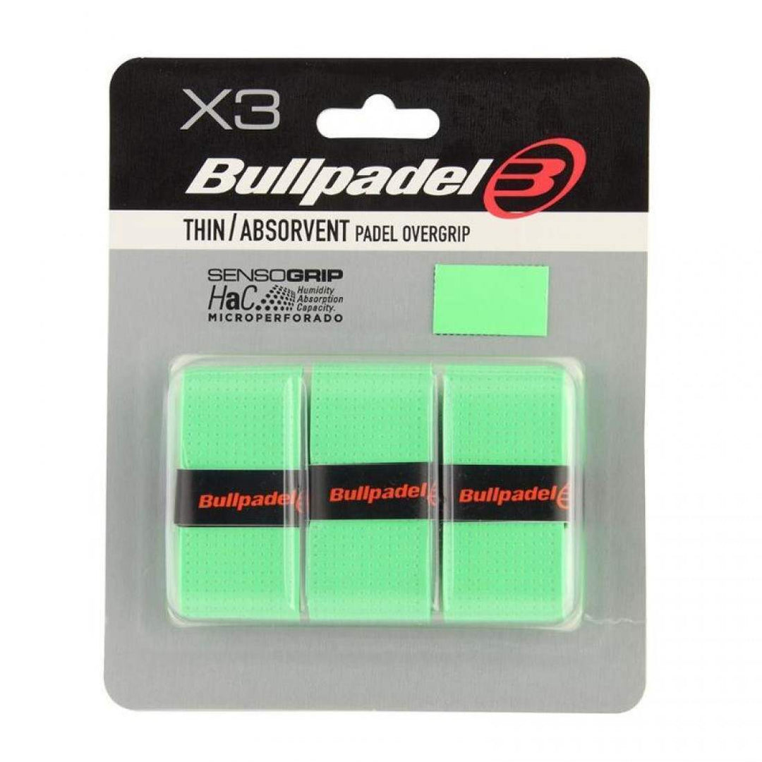 Blister Bullpadel 3 Overgrips GB1705 Senso Perforado Verde | Bullpadel