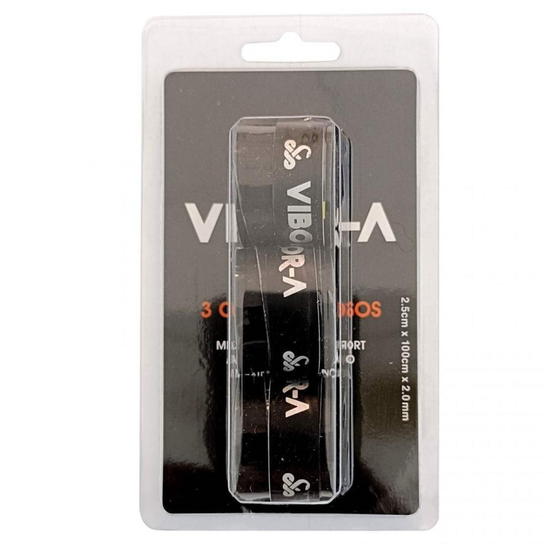 Blister Vibora Pro Liso Negro 3 Overgrips
