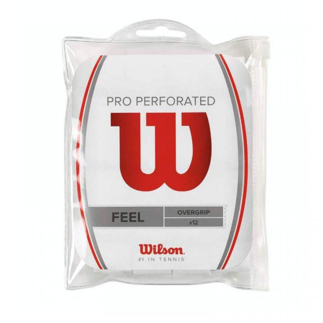 Blister Wilson 12 Overgrips Pro Perforated Feel Blanco | Wilson