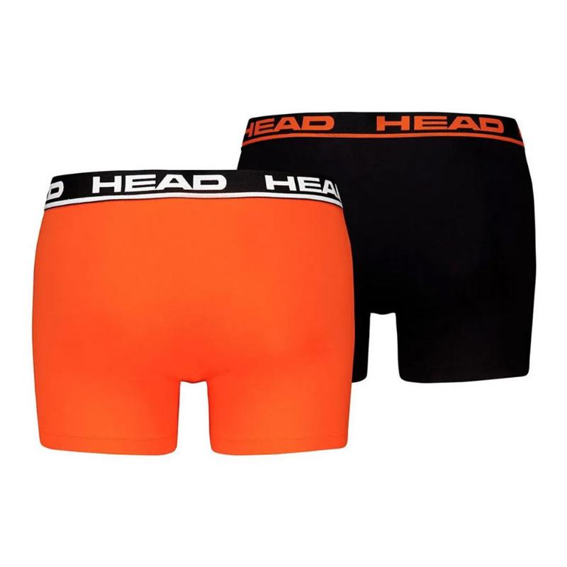 Boxer Basic Arancio Nero 2 Pezzi