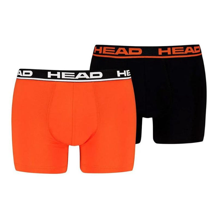 Boxer Basic Arancio Nero 2 Pezzi