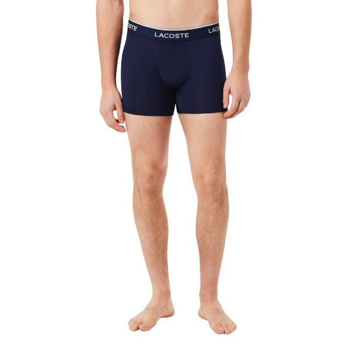 Lacoste Navy Blue White Red Boxers 3 Units