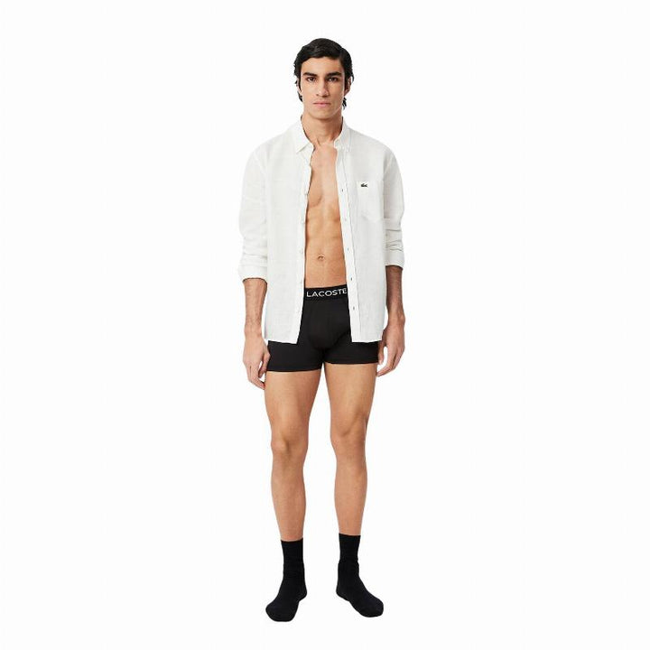 Boxer Lacoste Pique Nero Confezione da 3