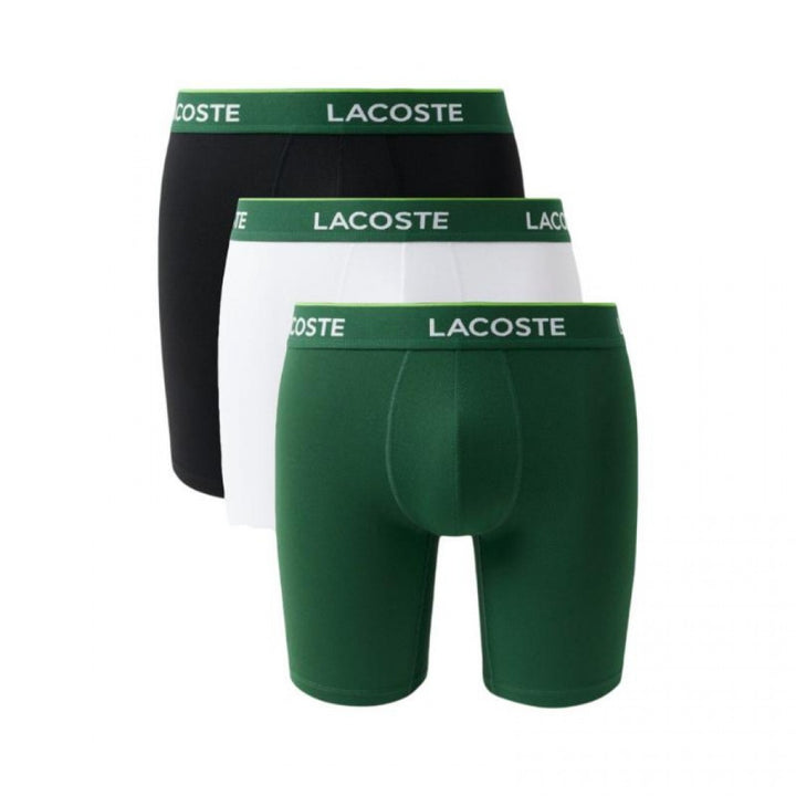 Boxer Lacoste Verde Bianco Nero 3 Pezzi