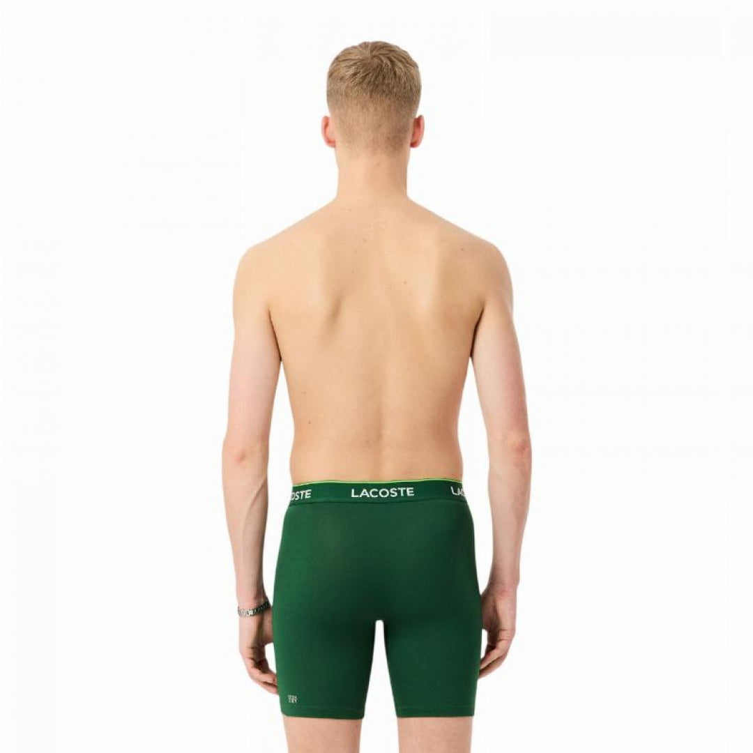Boxer Lacoste Verde Bianco Nero 3 Pezzi